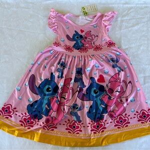 NWT Pink Disney stitch Dress girls size 10